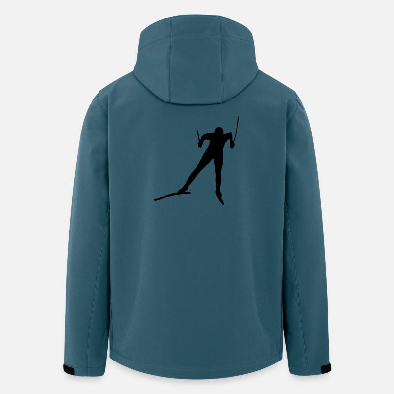 langläufer ski langlauf wintersport - Recycelte Männer Softshell-Jacke von Stanley/Stella - Dunkles Petrol