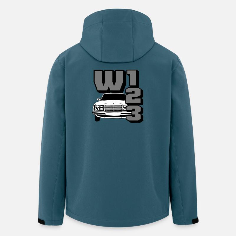 MB w123 , Youngtimer , Oldtimer , Kult Car (25) - Recycelte Männer Softshell-Jacke von Stanley/Stella - Dunkles Petrol
