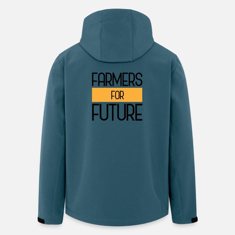 Farmers for Future - Recycelte Männer Softshell-Jacke von Stanley/Stella - Dunkles Petrol