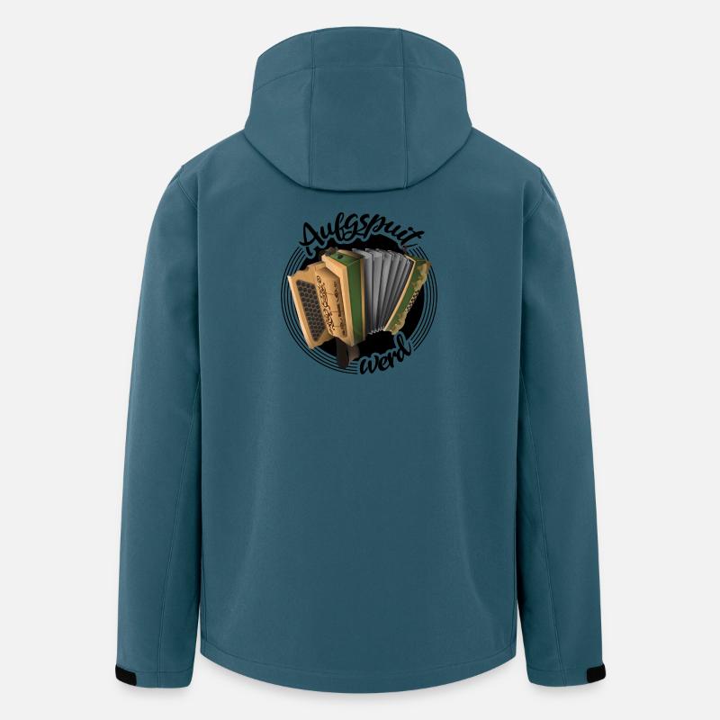 Harmonica - Aufgspuit werd | ZiachON ! - Veste softshell homme en polyester recyclé Stanley/Stella - bleu pétrole foncé
