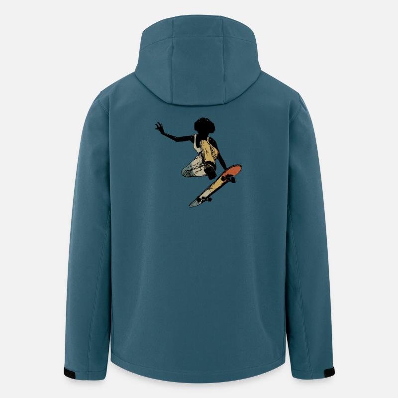 Retro Skater - Recycelte Männer Softshell-Jacke von Stanley/Stella - Dunkles Petrol