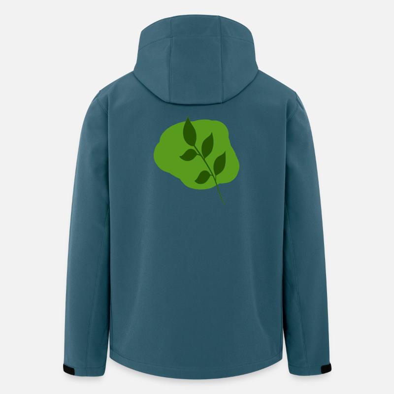 Blätter - Recycelte Männer Softshell-Jacke von Stanley/Stella - Dunkles Petrol