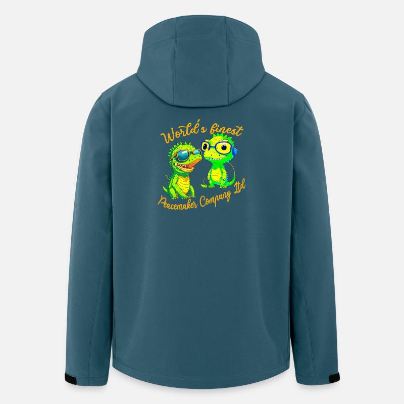 Krokodilbabys stiften Frieden - Recycelte Männer Softshell-Jacke von Stanley/Stella - Dunkles Petrol