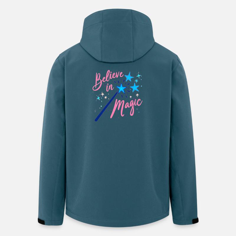 Believe in Magic - Recycelte Männer Softshell-Jacke von Stanley/Stella - Dunkles Petrol