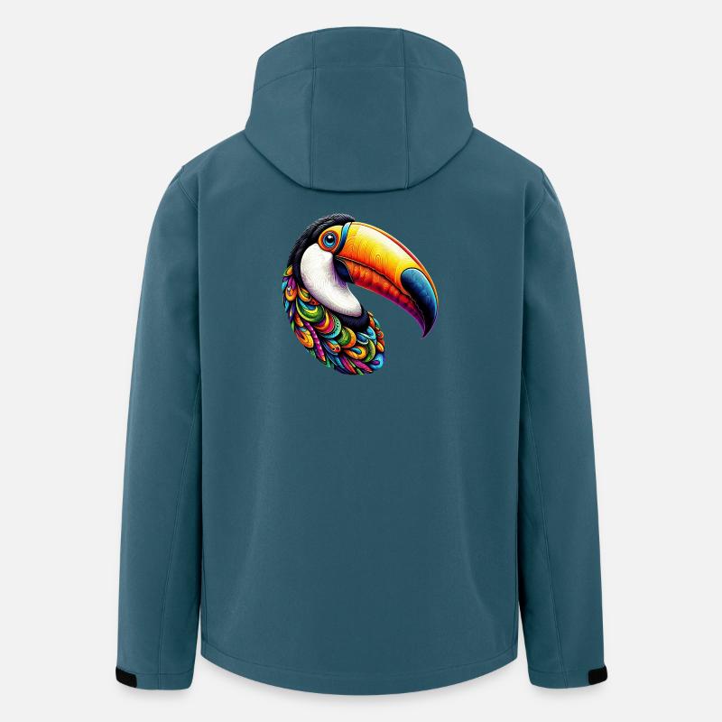 Toucan - Veste softshell homme en polyester recyclé Stanley/Stella - bleu pétrole foncé