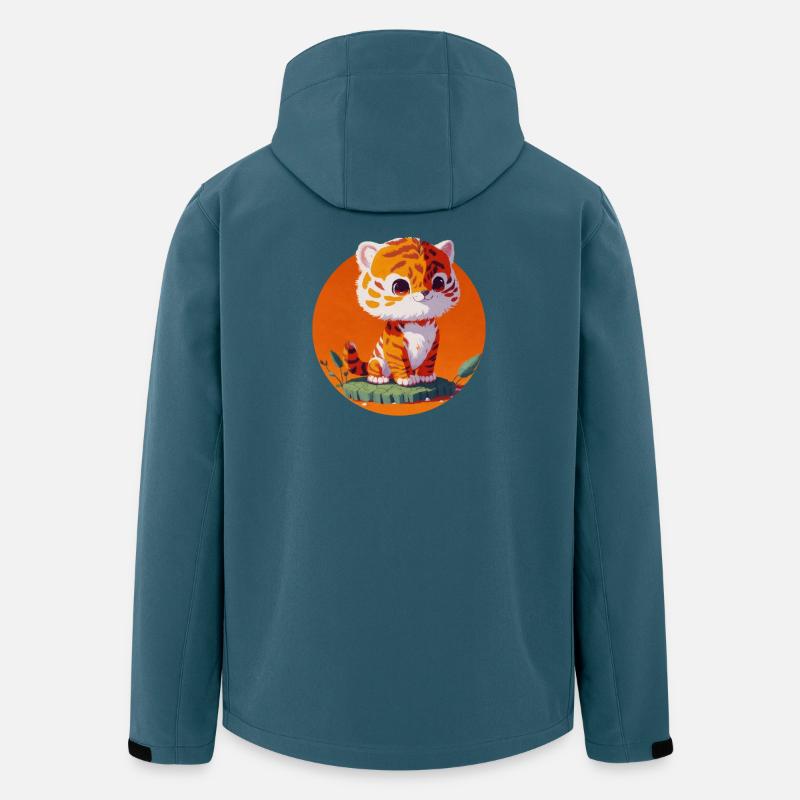 Petit Tigre Enfant Tellement Mignon - Veste softshell homme en polyester recyclé Stanley/Stella - bleu pétrole foncé