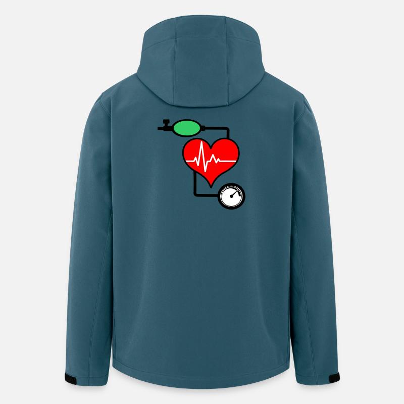 Blutdruckmessgerät - Recycelte Männer Softshell-Jacke von Stanley/Stella - Dunkles Petrol