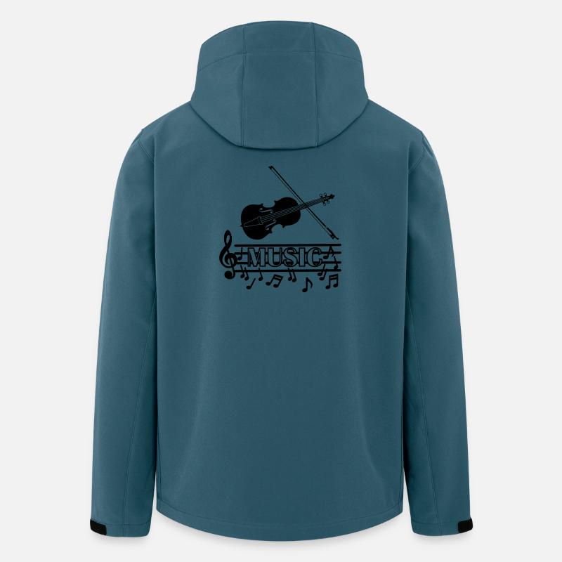 Geigenmusik-Logo - Recycelte Männer Softshell-Jacke von Stanley/Stella - Dunkles Petrol