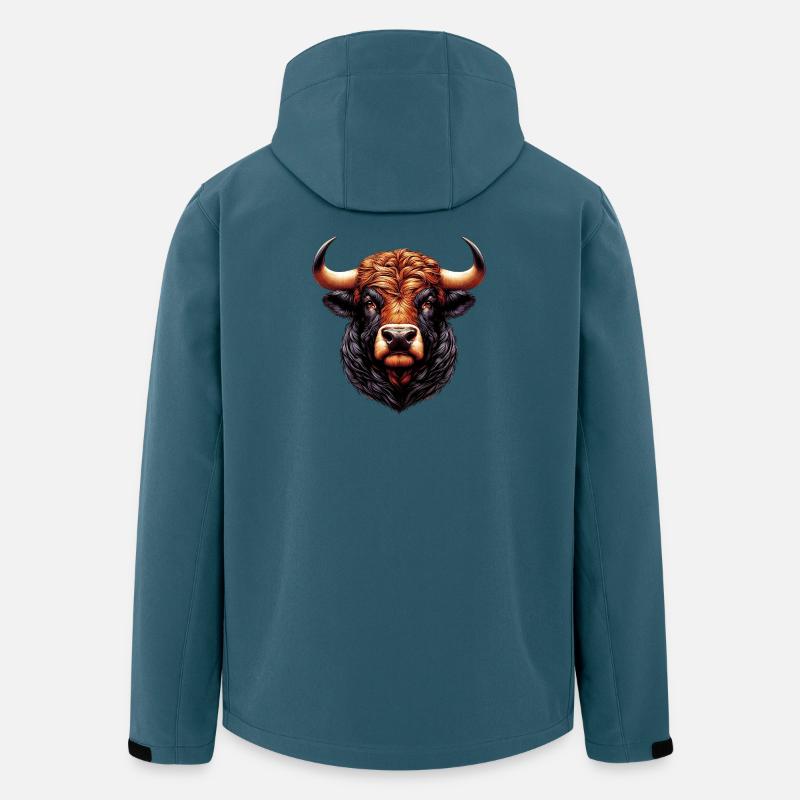 Stier - Recycelte Männer Softshell-Jacke von Stanley/Stella - Dunkles Petrol
