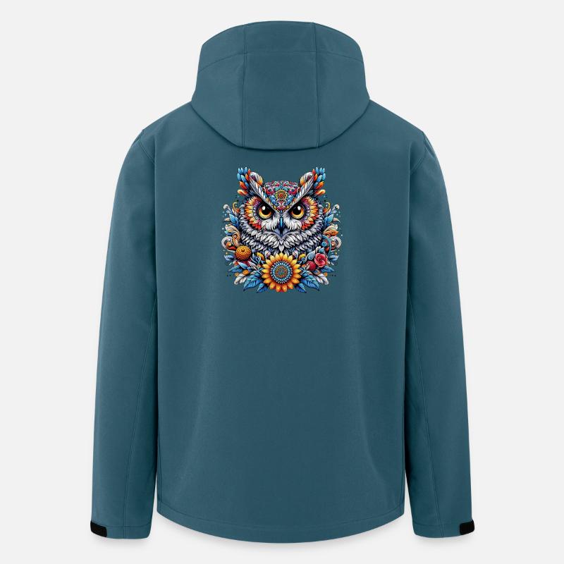 Hibou - Veste softshell homme en polyester recyclé Stanley/Stella - bleu pétrole foncé