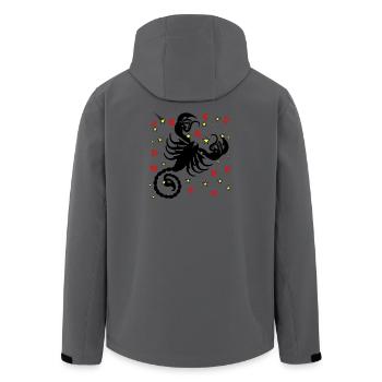 Sternzeichen Stern Logo Skorpion - Recycelte Männer Softshell-Jacke von Stanley/Stella - Dunkles Petrol - Hinten - AI Model Male 185 light (185cm)