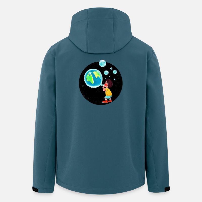 Planet Erde - Recycelte Männer Softshell-Jacke von Stanley/Stella - Dunkles Petrol