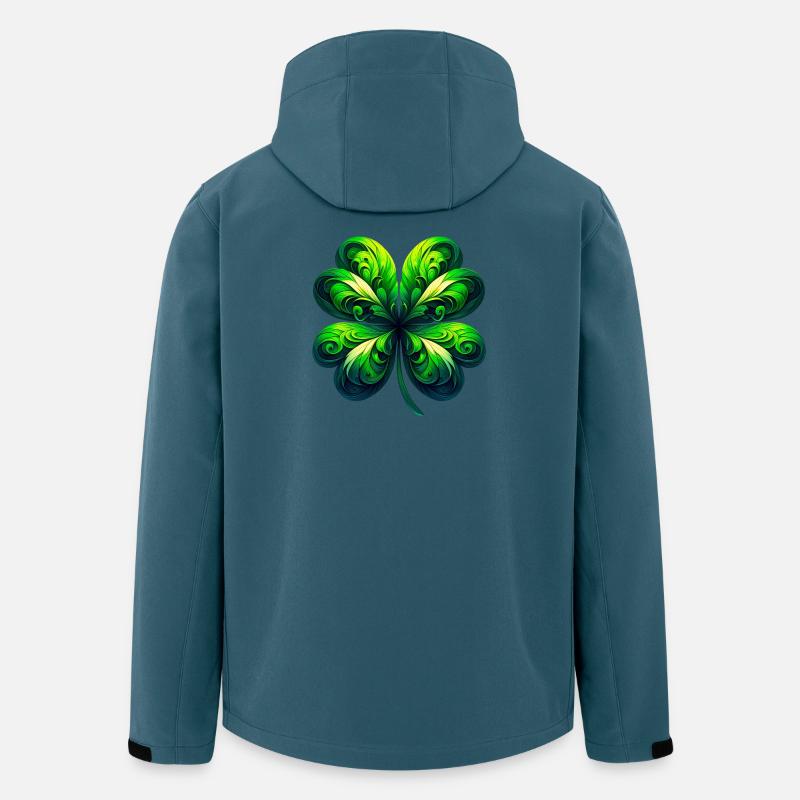 Vierblättriges Kleeblatt - Recycelte Männer Softshell-Jacke von Stanley/Stella - Dunkles Petrol