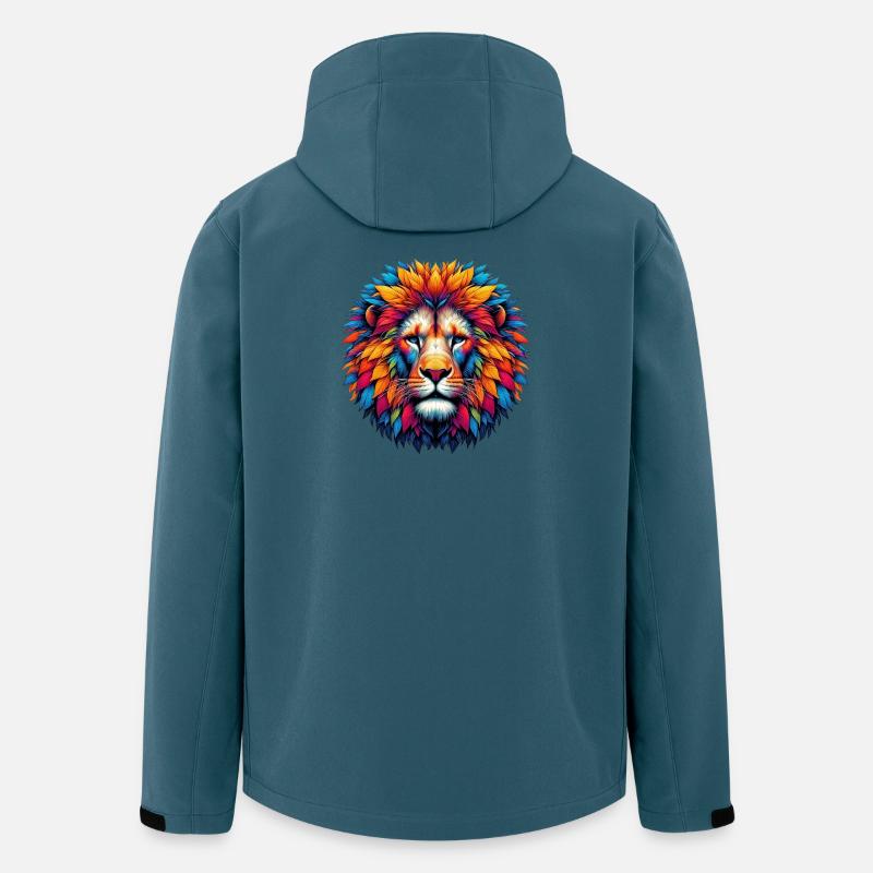 Löwe - Recycelte Männer Softshell-Jacke von Stanley/Stella - Dunkles Petrol