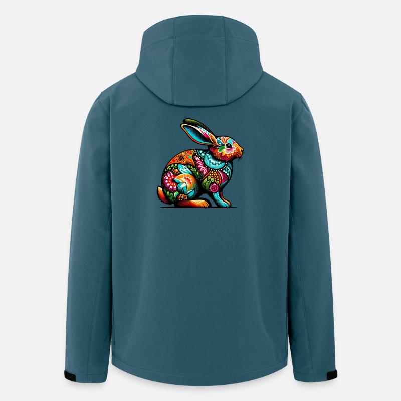 Kaninchen - Recycelte Männer Softshell-Jacke von Stanley/Stella - Dunkles Petrol