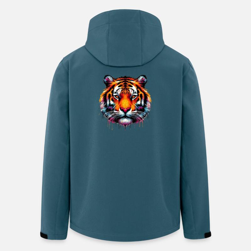 Tiger - Softshelljacka herr i återvunnen polyester Stanley/Stella - mörk petrol