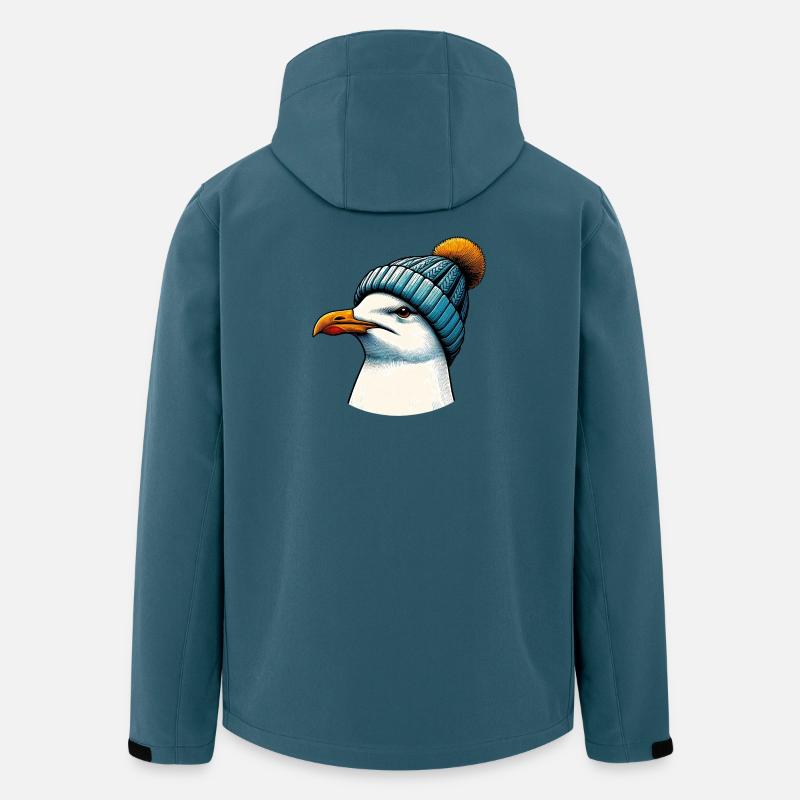 Möwe - Recycelte Männer Softshell-Jacke von Stanley/Stella - Dunkles Petrol