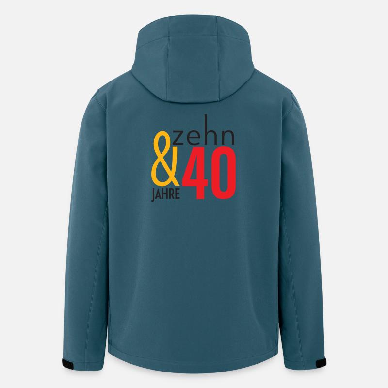 Keine 50 - Zehnundvierzig! - Recycelte Männer Softshell-Jacke von Stanley/Stella - Dunkles Petrol