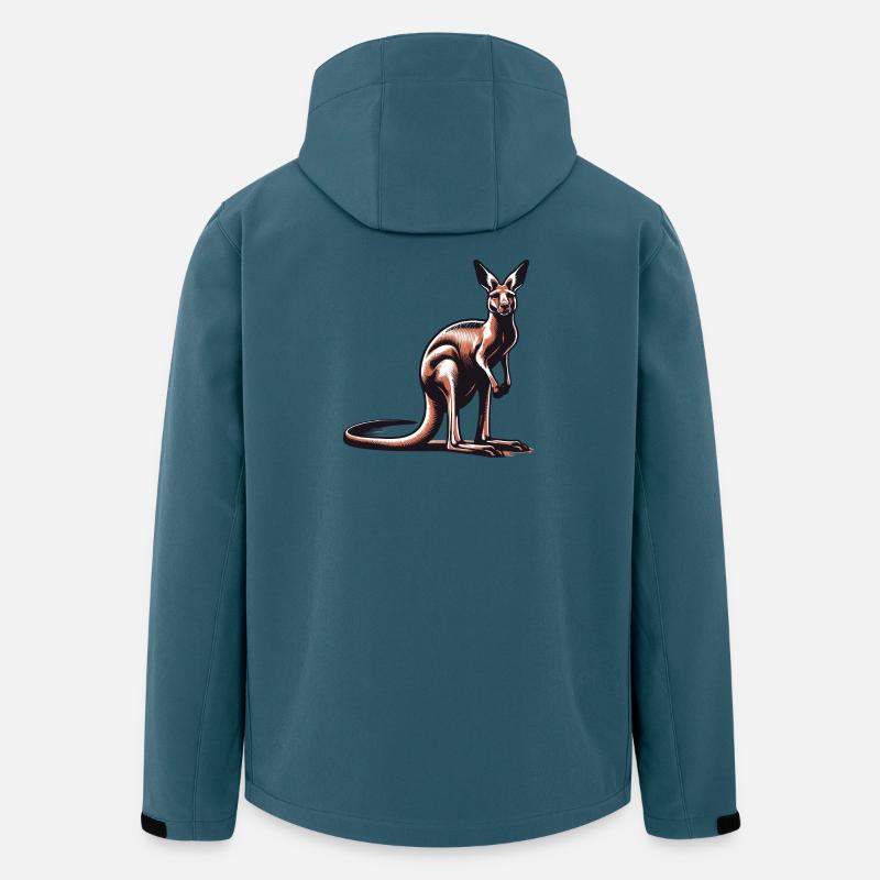 Kangourou - Veste softshell homme en polyester recyclé Stanley/Stella - bleu pétrole foncé