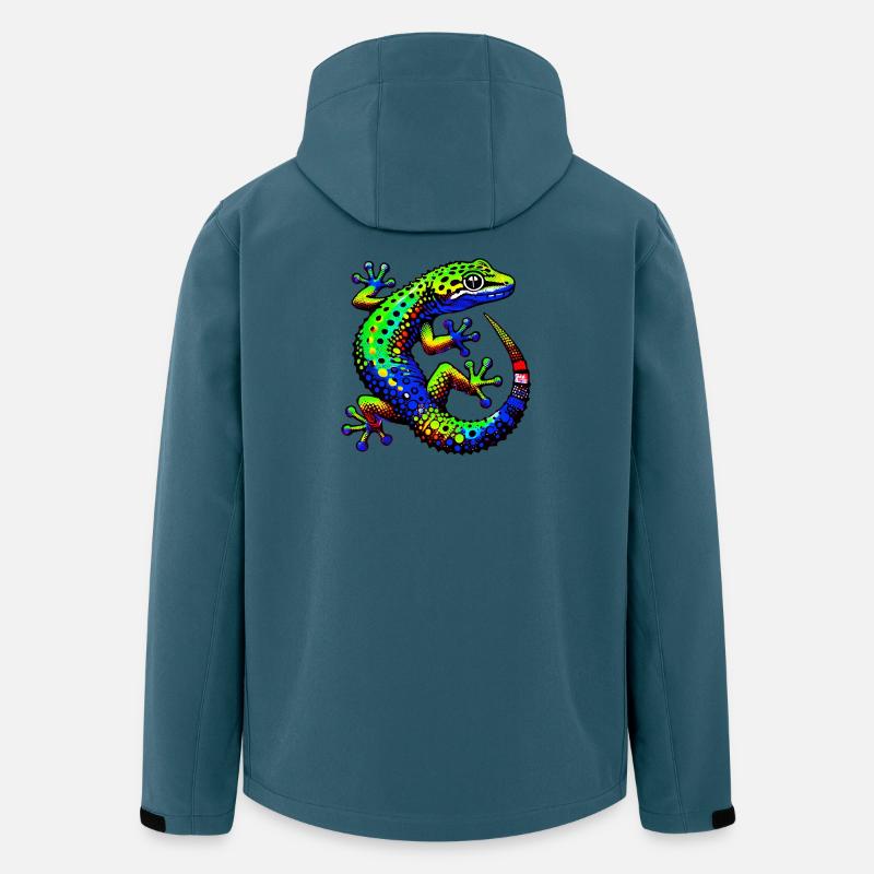 Gecko - Recycelte Männer Softshell-Jacke von Stanley/Stella - Dunkles Petrol