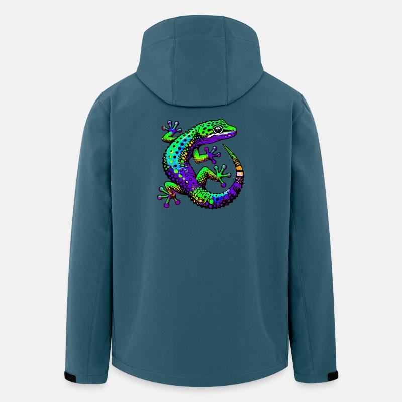 Gecko - Veste softshell homme en polyester recyclé Stanley/Stella - bleu pétrole foncé