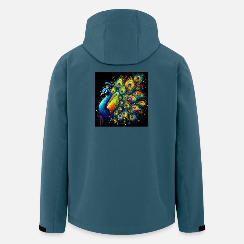 Pfau - Recycelte Männer Softshell-Jacke von Stanley/Stella - Dunkles Petrol