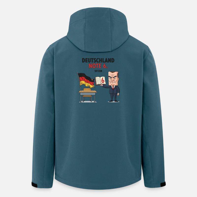 Deutschland Note 6 Motiv mit Lehrer  - Recycelte Männer Softshell-Jacke von Stanley/Stella - Dunkles Petrol
