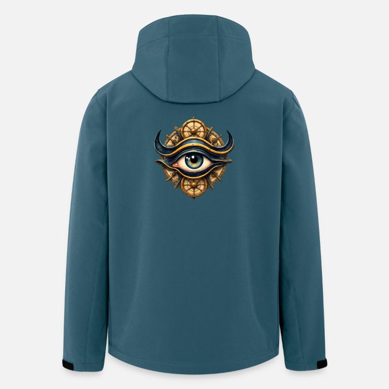 Oeil de vapeur avec roues - Veste softshell homme en polyester recyclé Stanley/Stella - bleu pétrole foncé