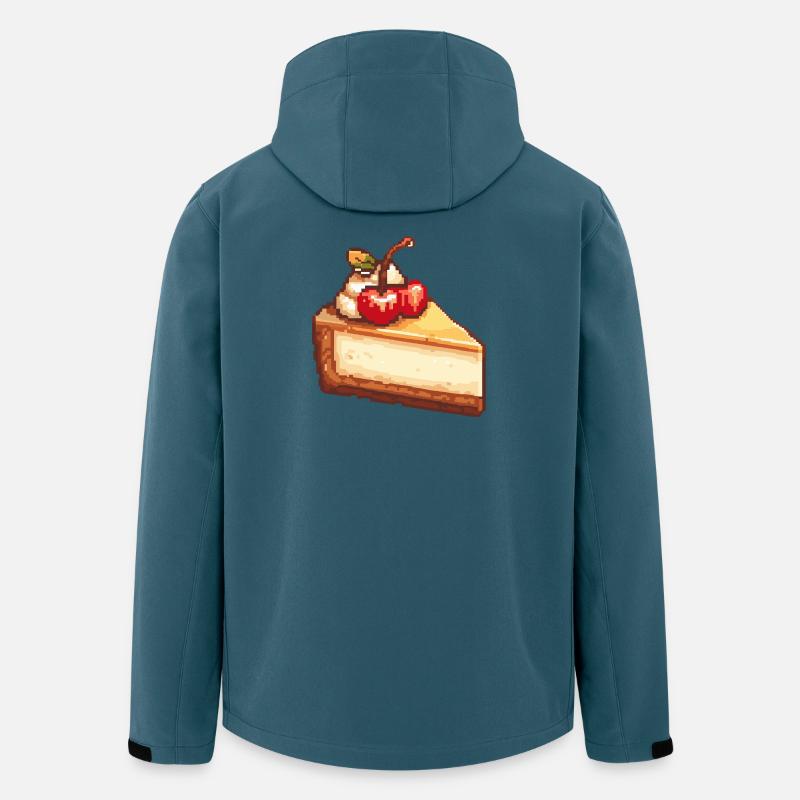 Pixel Käsekuchen mit Kirsche - Recycelte Männer Softshell-Jacke von Stanley/Stella - Dunkles Petrol