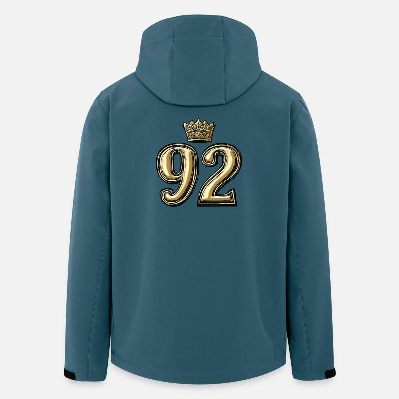 92 Zahl Krone - Recycelte Männer Softshell-Jacke von Stanley/Stella - Dunkles Petrol