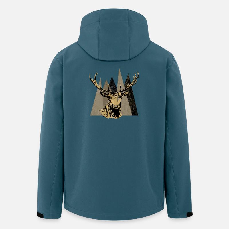 Hirsch - Recycelte Männer Softshell-Jacke von Stanley/Stella - Dunkles Petrol