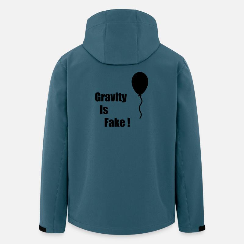 Gravity Is Fake - Recycelte Männer Softshell-Jacke von Stanley/Stella - Dunkles Petrol