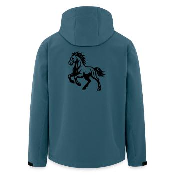 Cheval - Veste softshell homme en polyester recyclé Stanley/Stella - bleu pétrole foncé - Dos - AI Model Male 185 light (185cm)