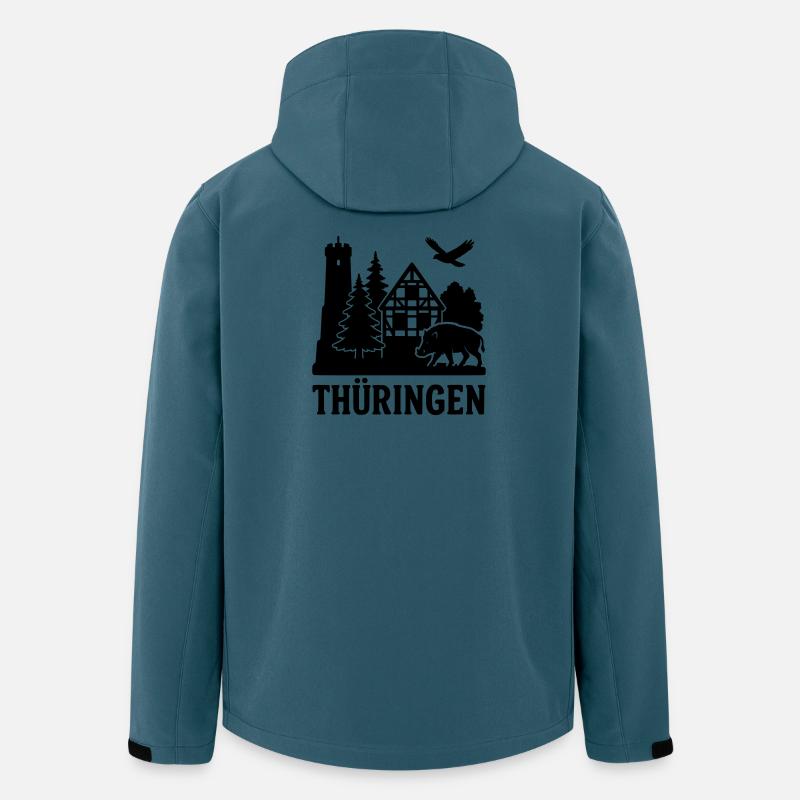 Silhouette Thuringe - Veste softshell homme en polyester recyclé Stanley/Stella - bleu pétrole foncé