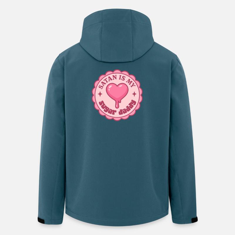 Love Badge Punk Rose - Recycelte Männer Softshell-Jacke von Stanley/Stella - Dunkles Petrol