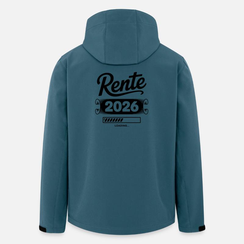 Rente 2026 Countdown - Recycelte Männer Softshell-Jacke von Stanley/Stella - Dunkles Petrol