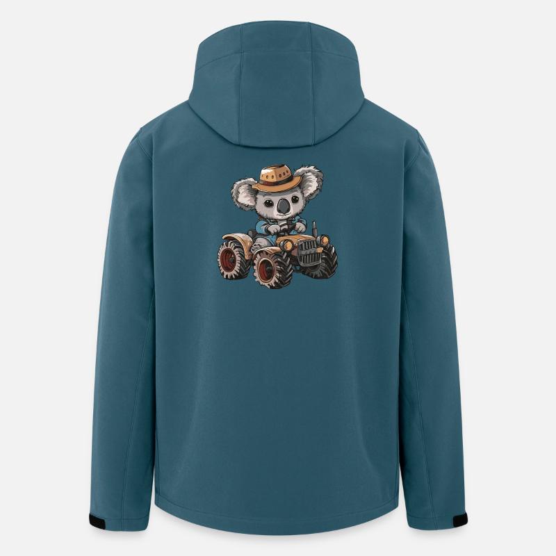Koala Traktor Farmer - Recycelte Männer Softshell-Jacke von Stanley/Stella - Dunkles Petrol
