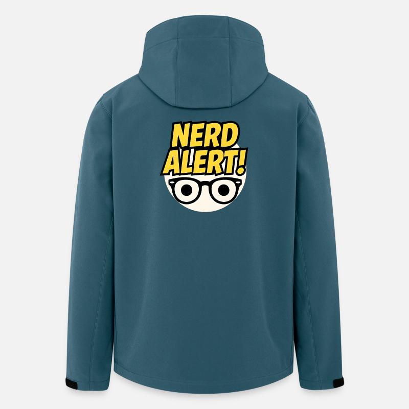 Nerd Alert Spaßdesign mit Brille - Recycelte Männer Softshell-Jacke von Stanley/Stella - Dunkles Petrol