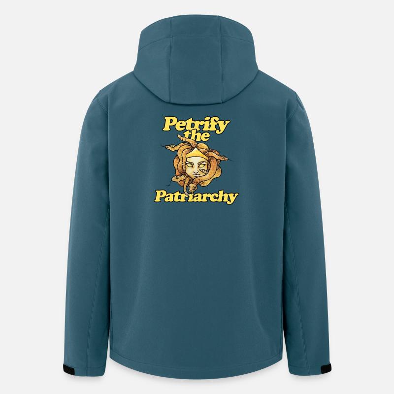 Versteinert das Patriarchat - Recycelte Männer Softshell-Jacke von Stanley/Stella - Dunkles Petrol