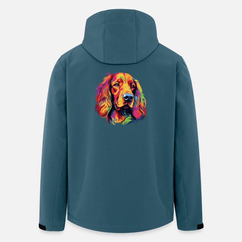 Farbenreiches Hundporträt Pop-Art - Recycelte Männer Softshell-Jacke von Stanley/Stella - Dunkles Petrol