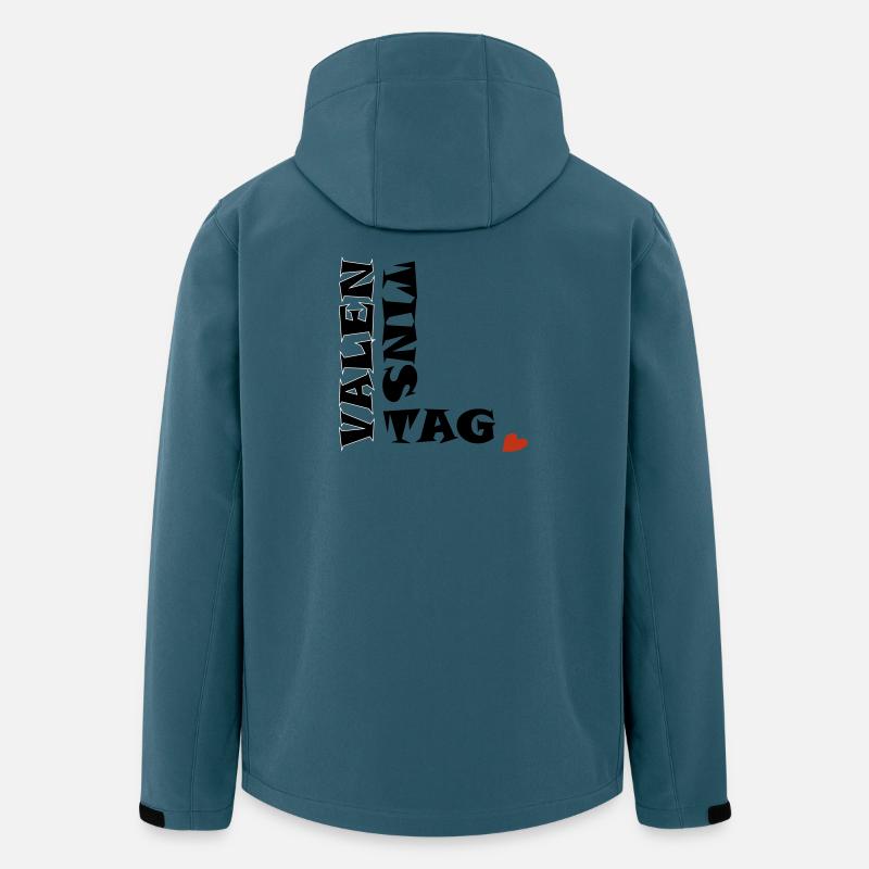 Valentinstag mit Herz - Recycelte Männer Softshell-Jacke von Stanley/Stella - Dunkles Petrol