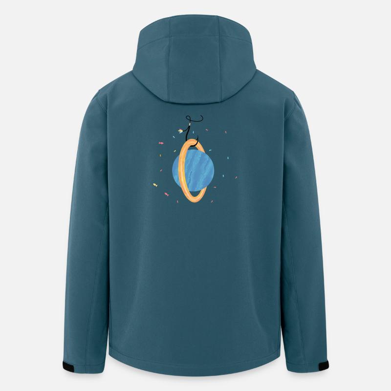 Planet am Haken (3/3) - Recycelte Männer Softshell-Jacke von Stanley/Stella - Dunkles Petrol