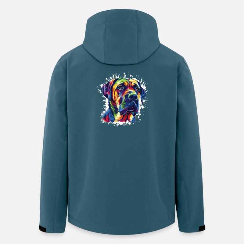 Hund Kunst Aquarell - Recycelte Männer Softshell-Jacke von Stanley/Stella - Dunkles Petrol