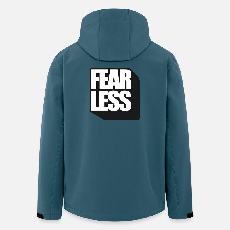 Furchtlose, kühne Typografie - Recycelte Männer Softshell-Jacke von Stanley/Stella - Dunkles Petrol
