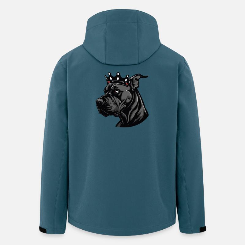 Great Dane Hund Krone - Recycelte Männer Softshell-Jacke von Stanley/Stella - Dunkles Petrol