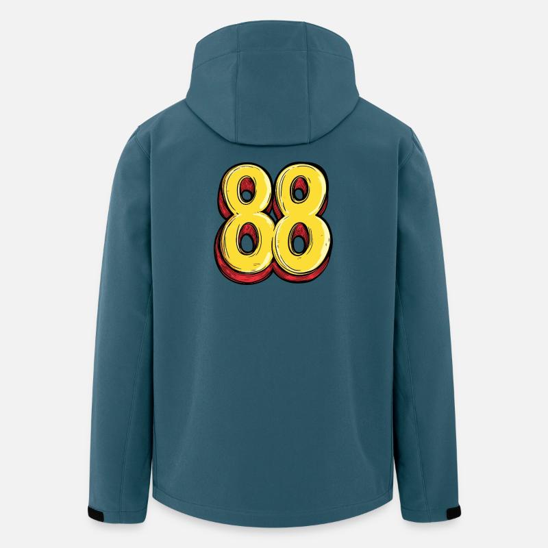88 Zahl Bunt - Recycelte Männer Softshell-Jacke von Stanley/Stella - Dunkles Petrol