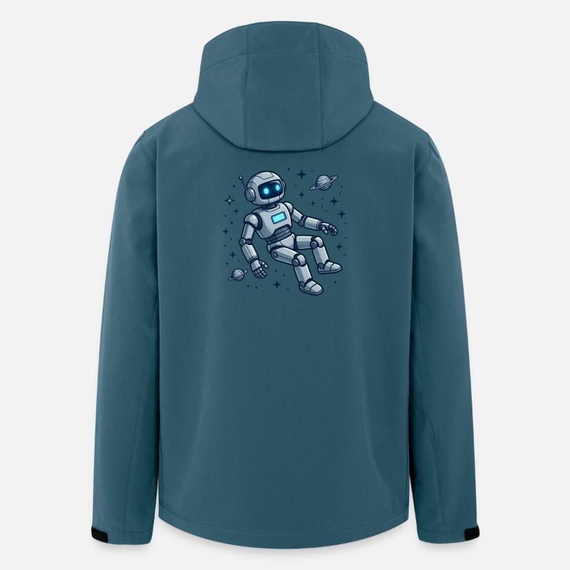 4 Le Robot dans l'espace - Veste softshell homme en polyester recyclé Stanley/Stella - bleu pétrole foncé