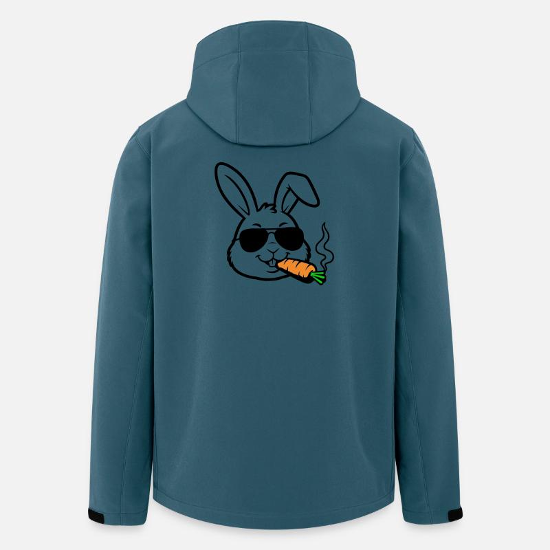 Hase Brille Karotte Comic - Recycelte Männer Softshell-Jacke von Stanley/Stella - Dunkles Petrol
