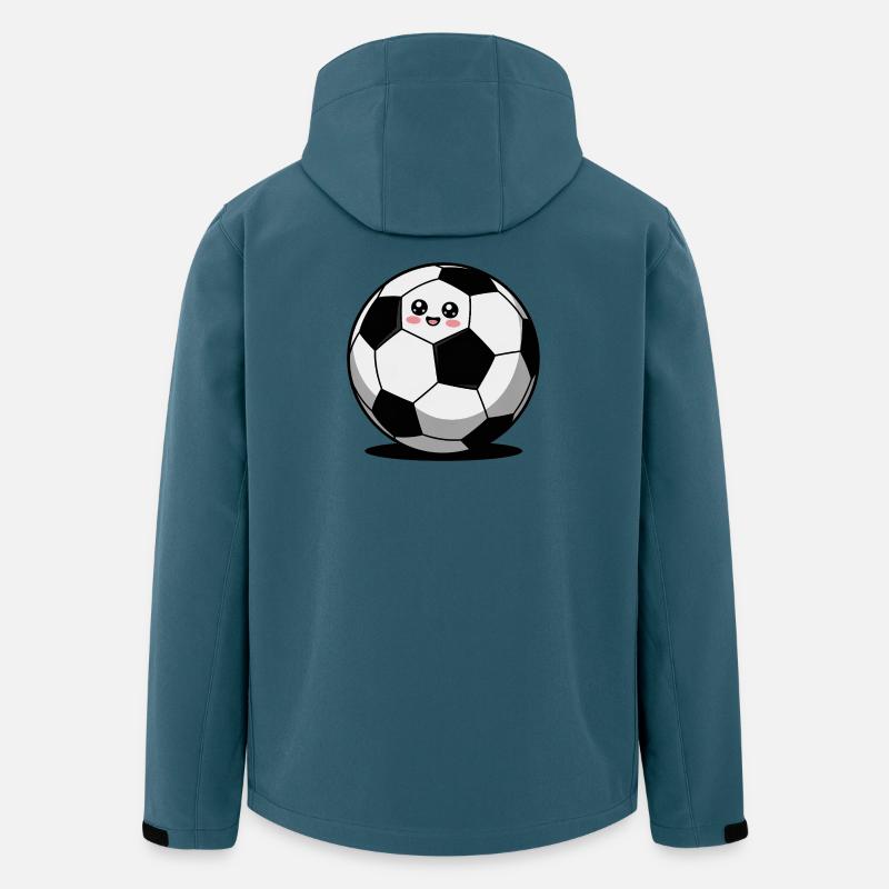 Fußball comic süß - Recycelte Männer Softshell-Jacke von Stanley/Stella - Dunkles Petrol