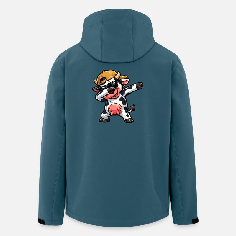 Dabbing Cow - Recycelte Männer Softshell-Jacke von Stanley/Stella - Dunkles Petrol